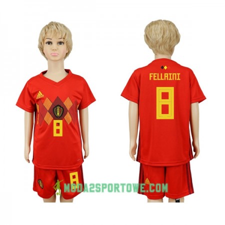 Koszulka Belgia Fellaini 8 Dziecięcy Mistrzostwa Świata 2018 Domowe Stroje Piłkarskie